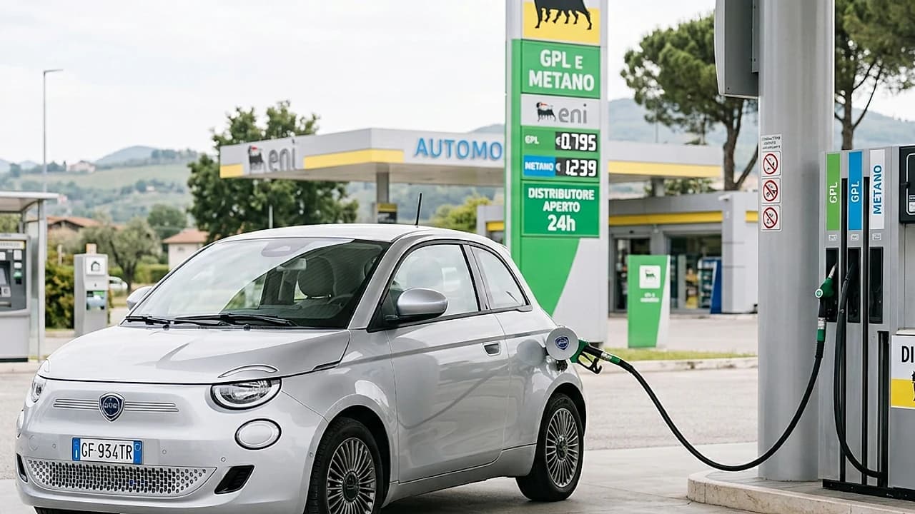 Auto compatta a un distributore di GPL e metano, bollo auto GPL e metano 2026 con sconti ed esenzioni