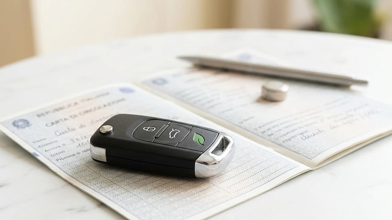 Chiave di un'auto mild hybrid sulla carta di circolazione aperta: il campo alimentazione decide lo sconto sul bollo auto