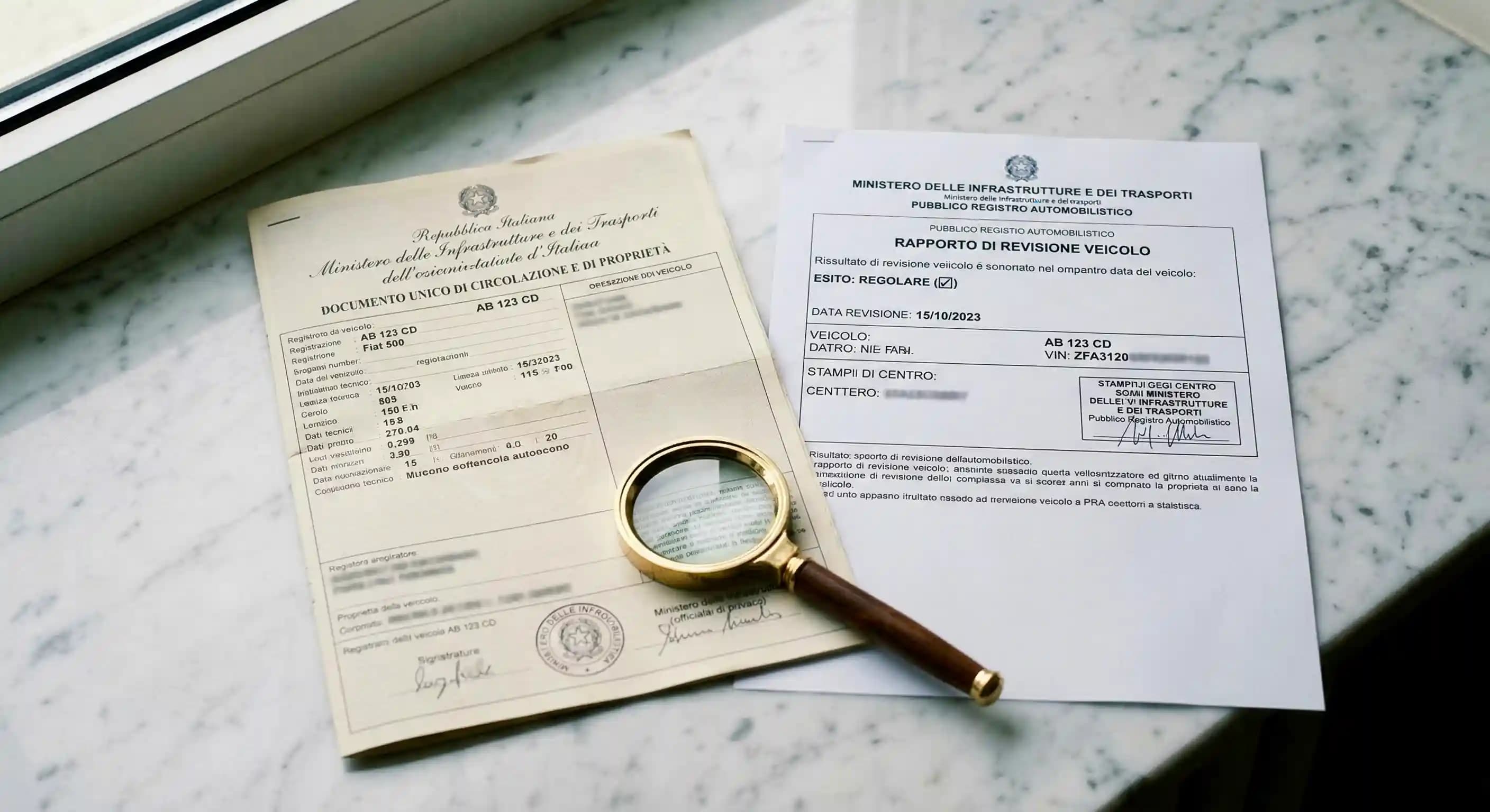 Preavviso di fermo amministrativo auto su scrivania con chiavi del veicolo — guida alla cancellazione