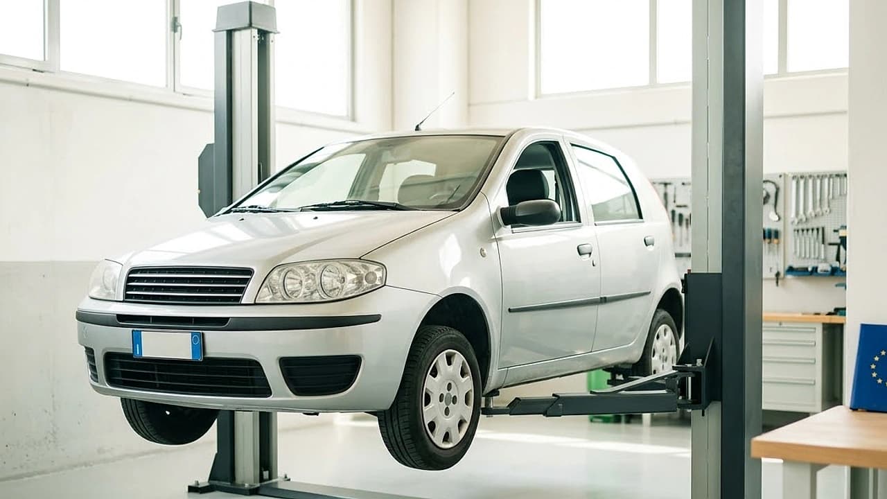 Auto di oltre 10 anni sul ponte sollevatore durante la revisione: la proposta UE sulla revisione auto annuale